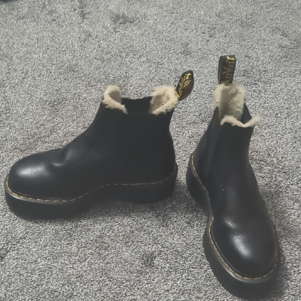Dr. Marten's 8 US M 2976 Chelsea Mens Black Air Ware Platform Leather Boots Goth